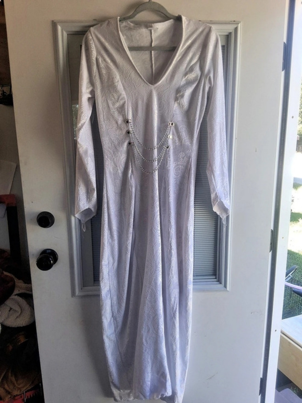 Spirit Paisley Maxi Dress in White Size Medium